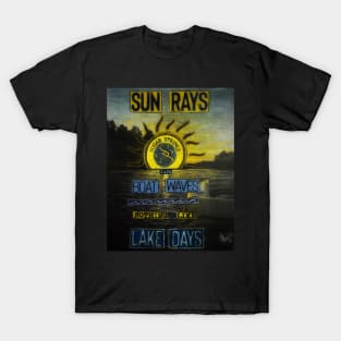 Sun Rays Boat Waves Lake Days T-Shirt